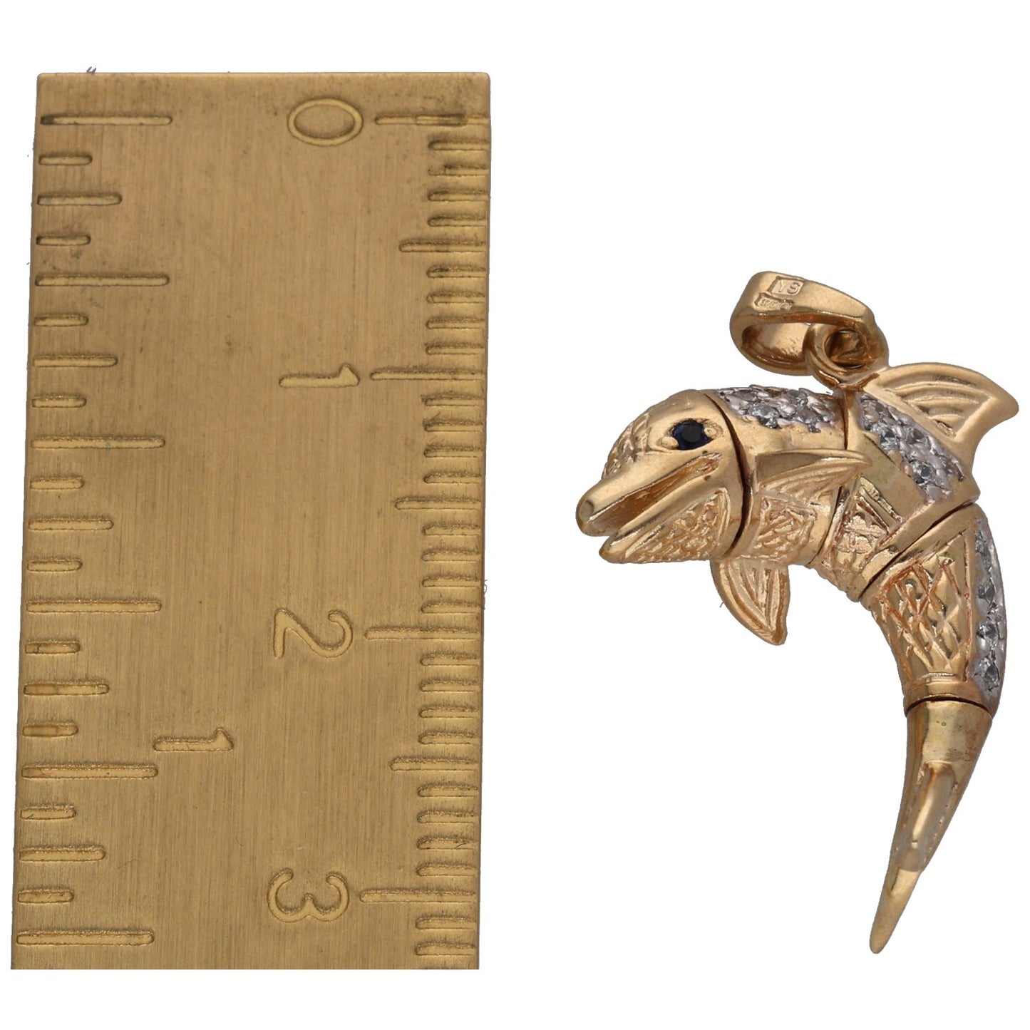 9ct Gold Imitation Dolphin Pendant