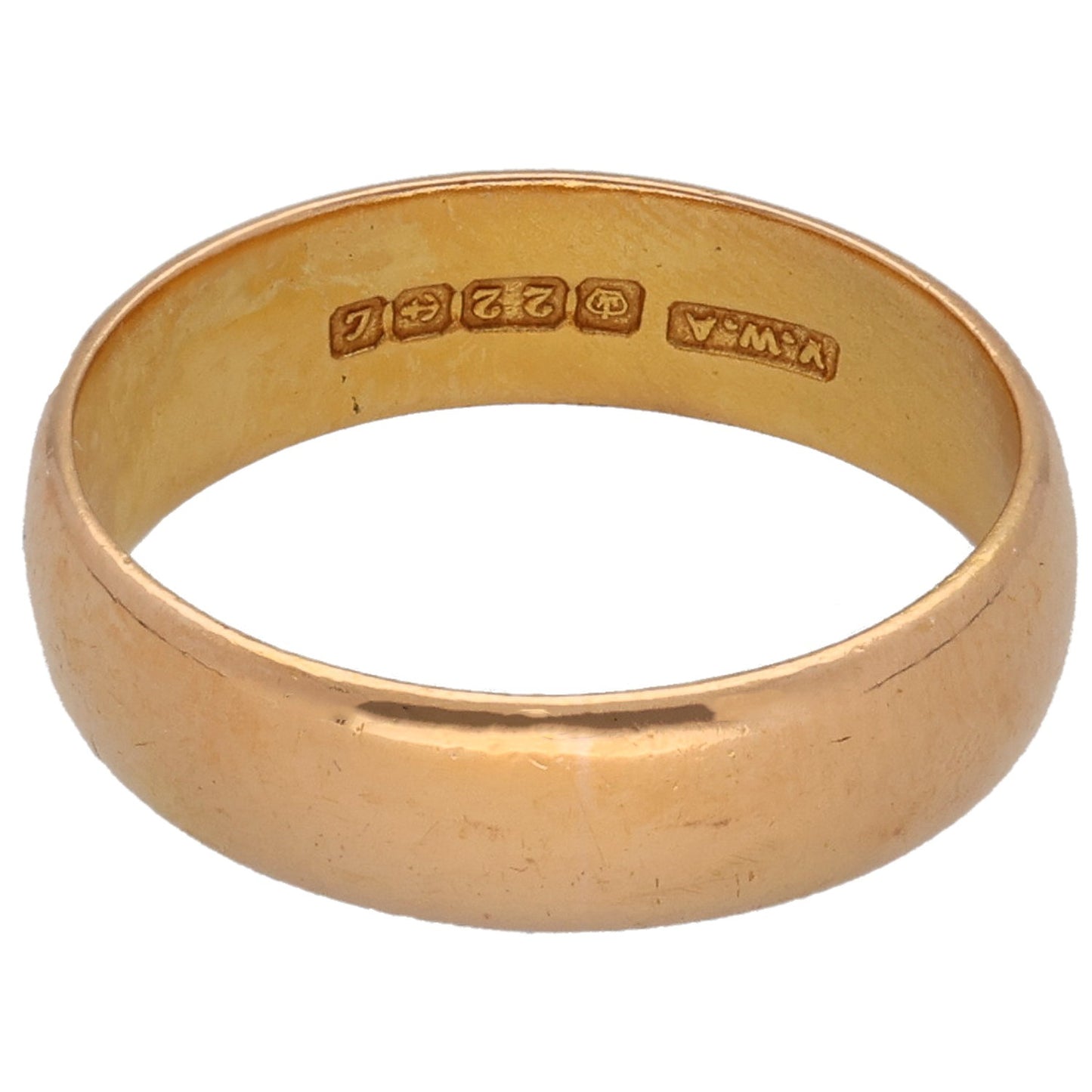 22ct Gold Plain Wedding Ring Size R