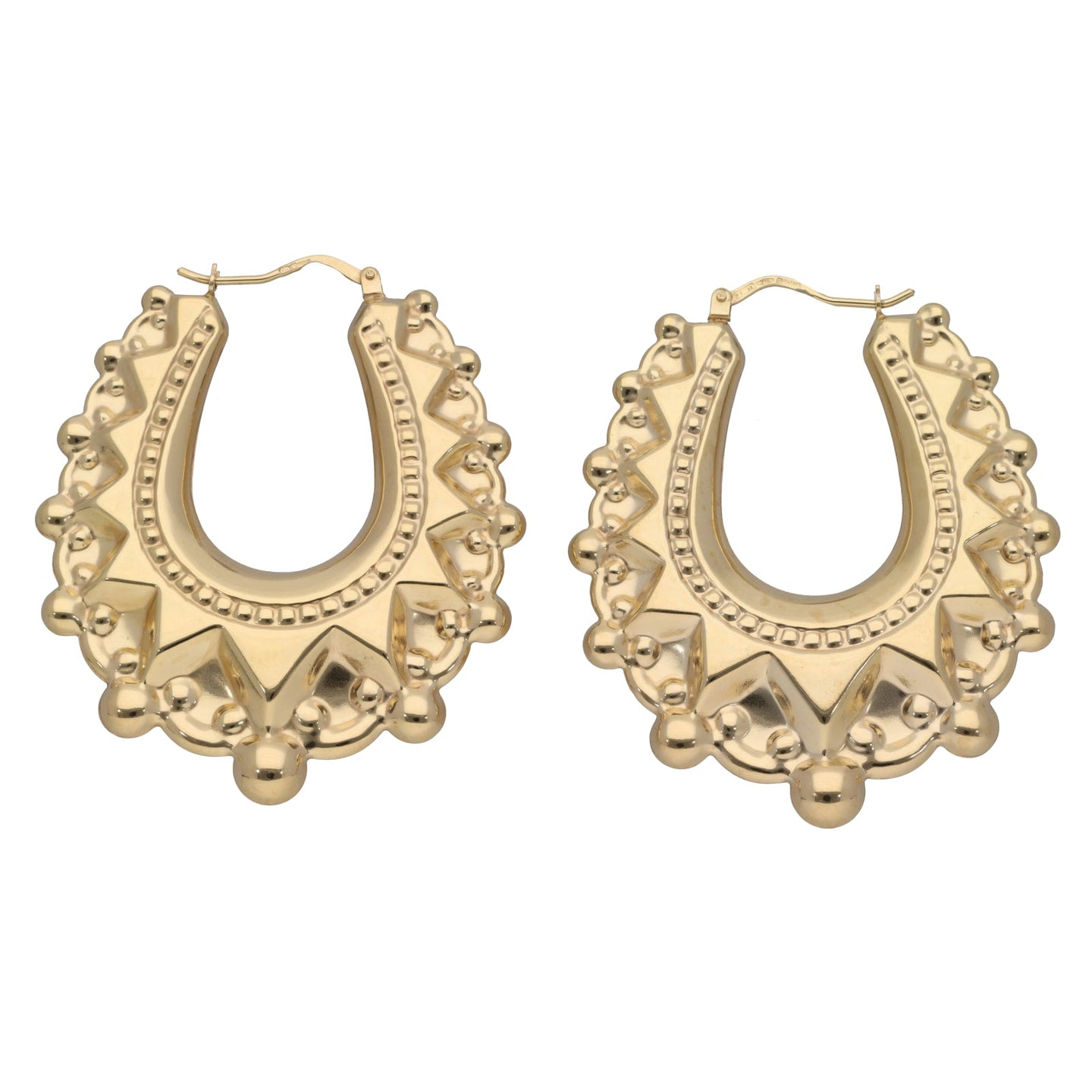 9ct Gold Large Creole Earrings