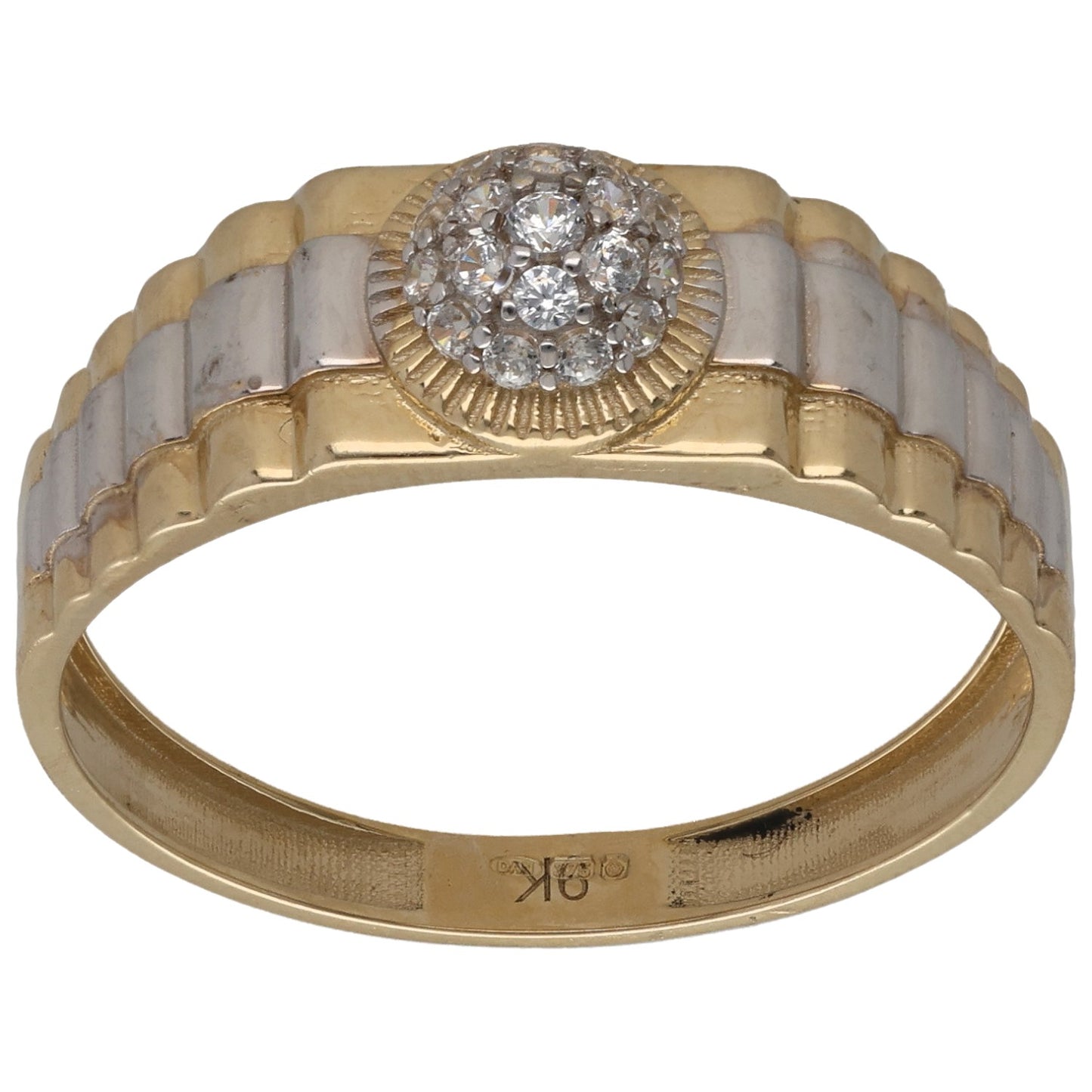 9ct Gold Cubic Zirconia Alternative Ring Size Y