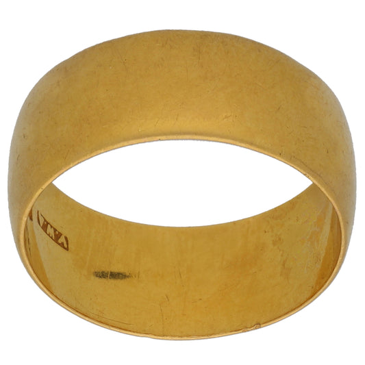 22ct Gold Plain Wedding Ring Size O