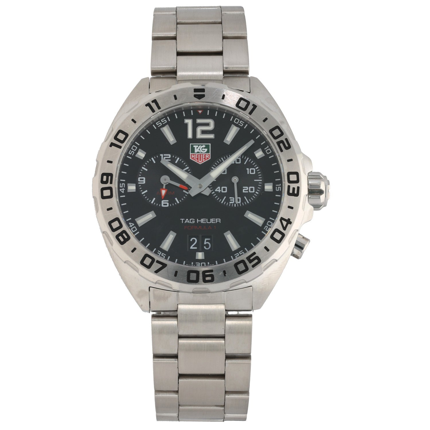 Tag Heuer Formula 1 WAZ111A, black 41mm stainless steel case with subdials and date