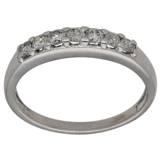 18ct Gold 0.28ct Diamond Half Eternity Ring Size L