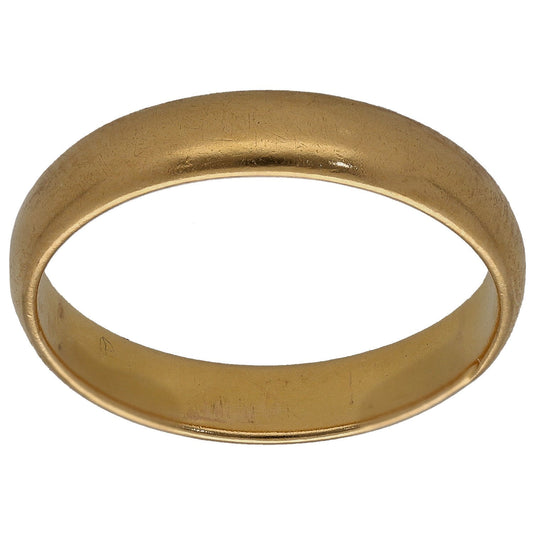 22ct Gold Plain Wedding Ring Size O
