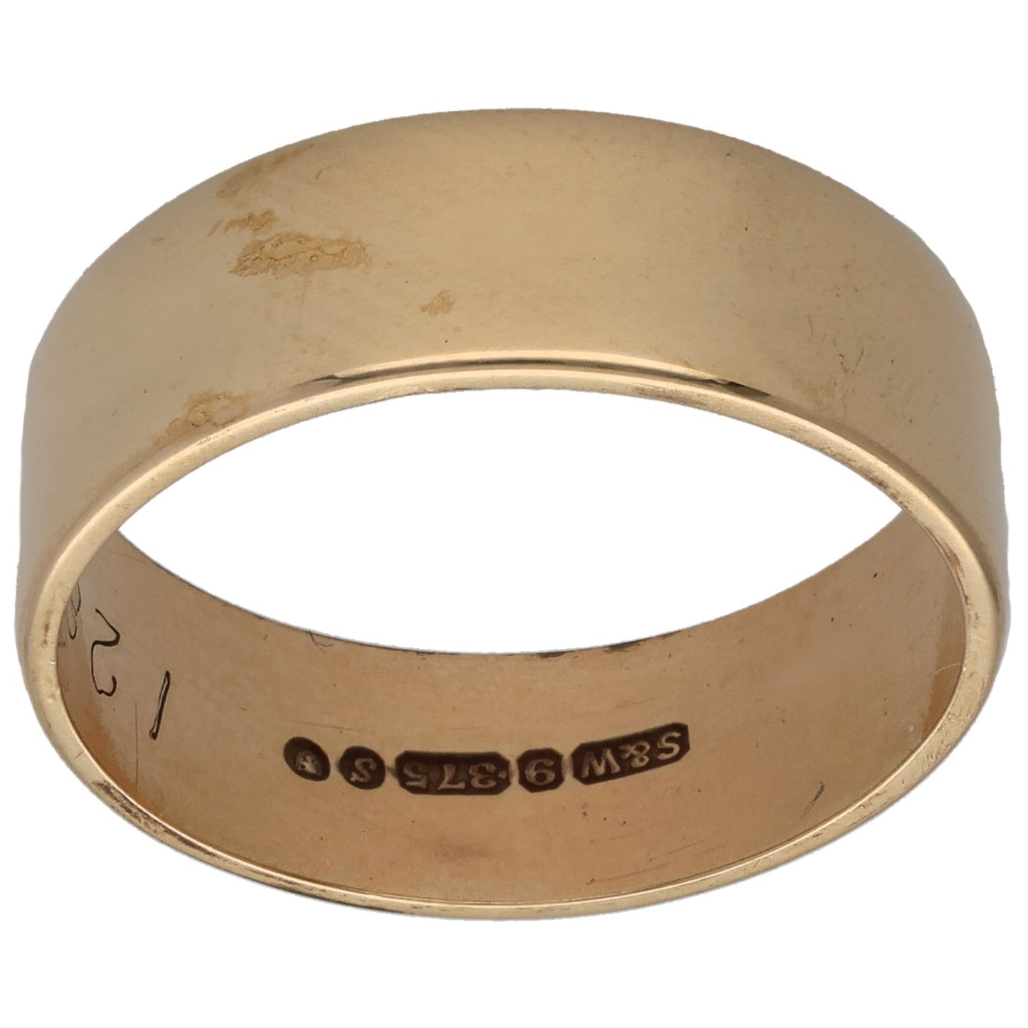 9ct Gold Plain Wedding Ring Size Q