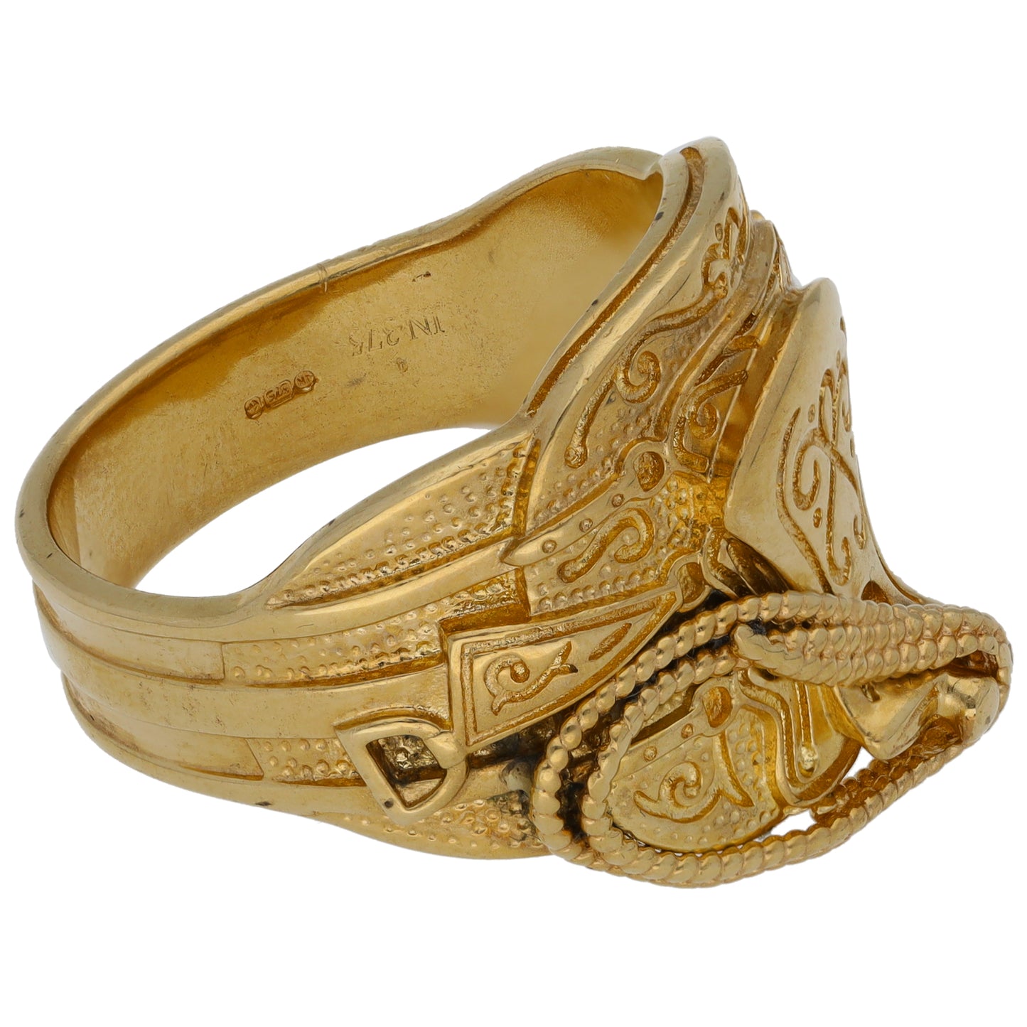 9ct Gold Saddle Ring Size V