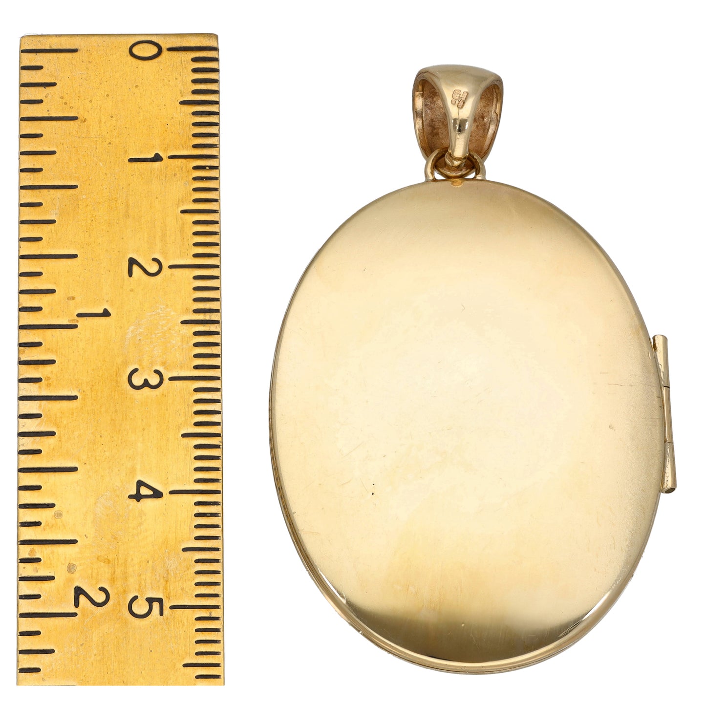 9ct Gold Patterned Locket Pendant