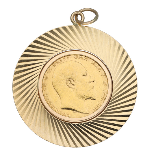 9ct Gold Full Sovereign Coin Pendant