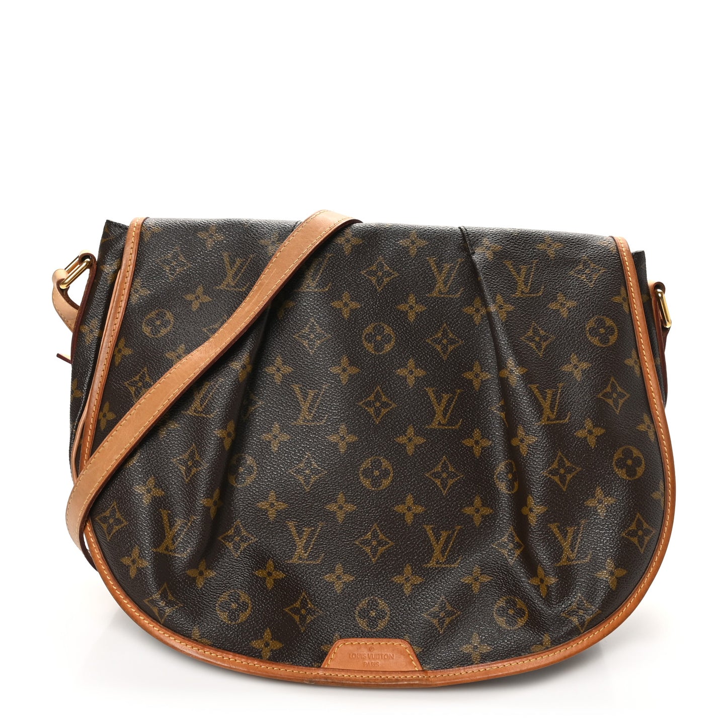 Louis Vuitton Menilmontant MM Monogram Coated Canvas Bag - Brown