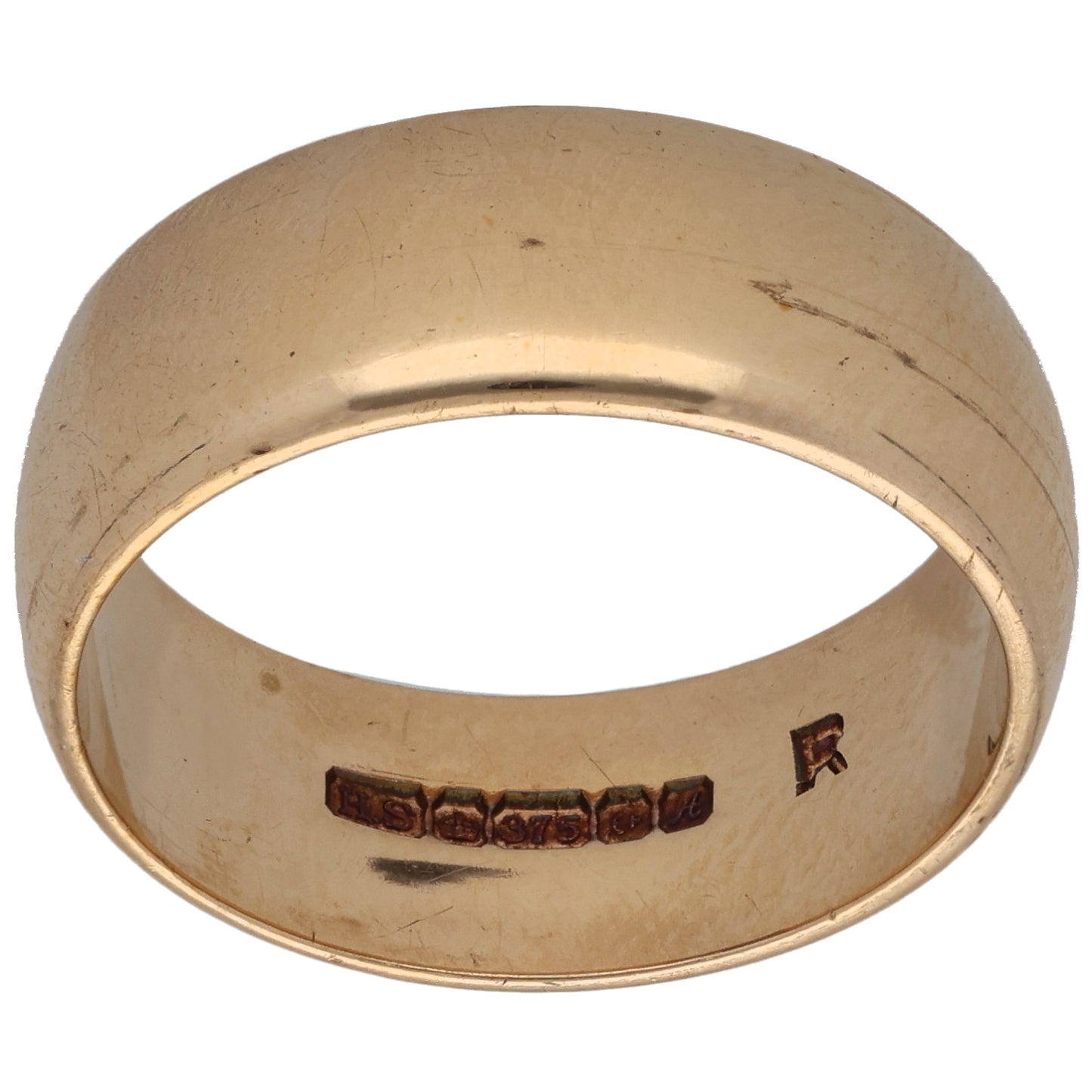 9ct Gold Plain Wedding Ring Size R