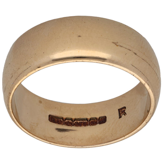 9ct Gold Plain Wedding Ring Size R