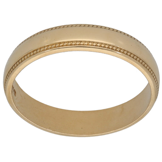 9ct Gold Plain Wedding Ring Size N