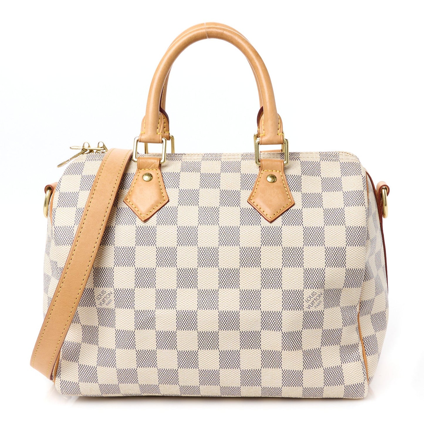 Louis Vuitton Damier Azur Speedy Bandouliere 25 Bag - Off White & Blue