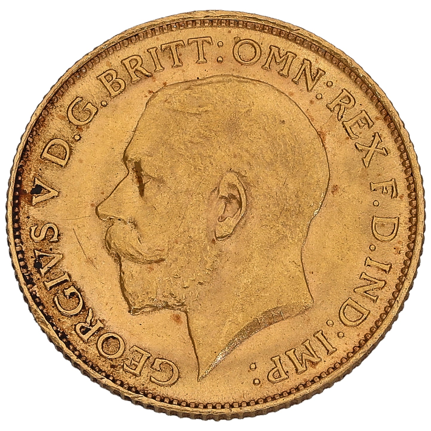 22ct Gold King George V Half Sovereign Coin 1913