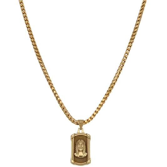 9ct Gold Jesus Pendant With Chain