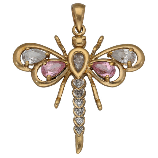 9ct Gold Cubic Zirconia Dragon Pendant