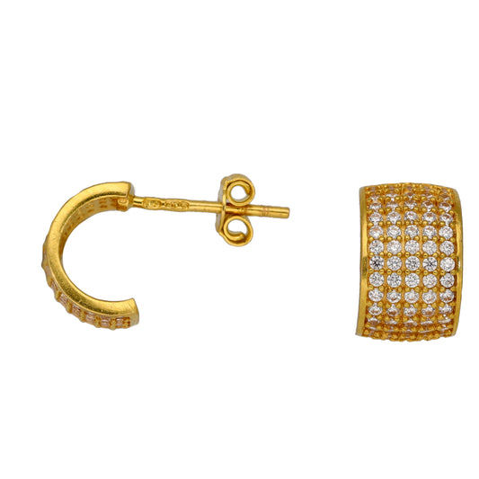 22ct Gold Cubic Zirconia Earrings & Pendant Jewellery Set