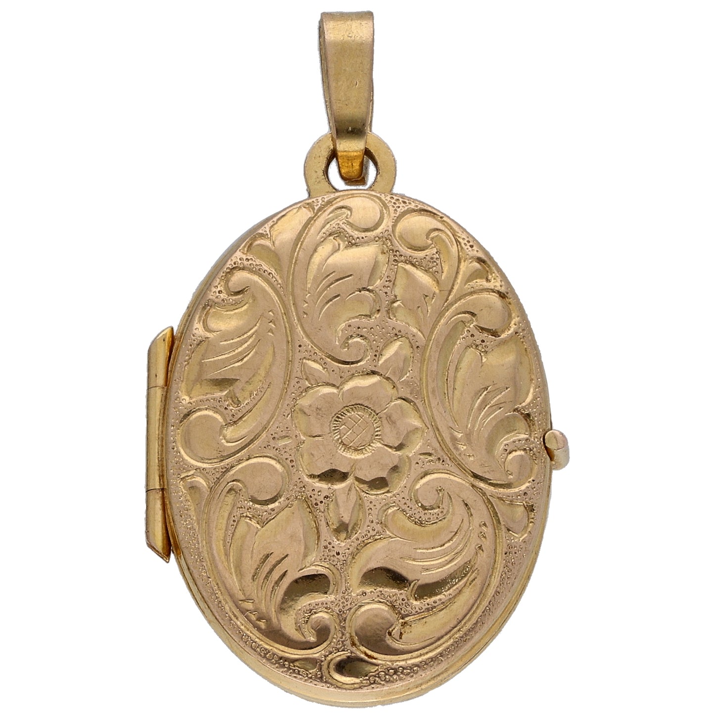 9ct Gold Patterned Locket Pendant