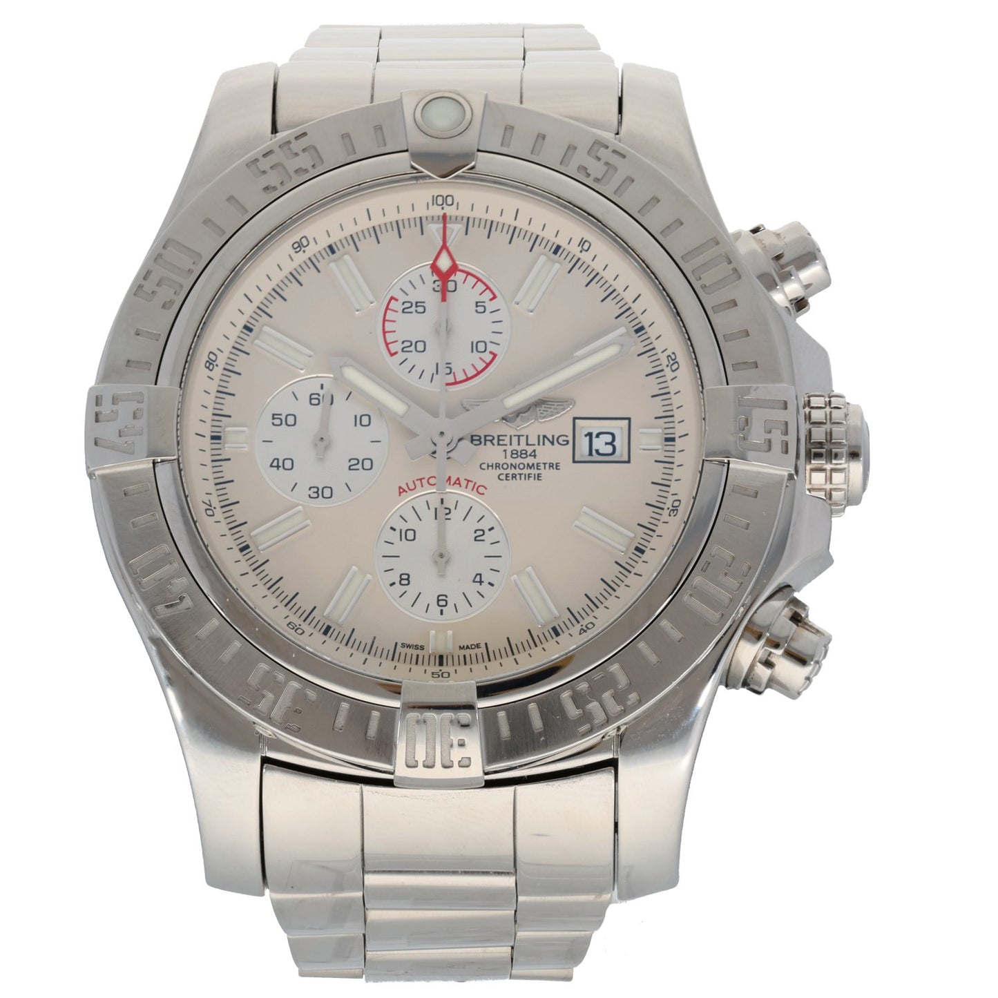 Breitling Super Avenger II A13371 48mm Stainless Steel Watch