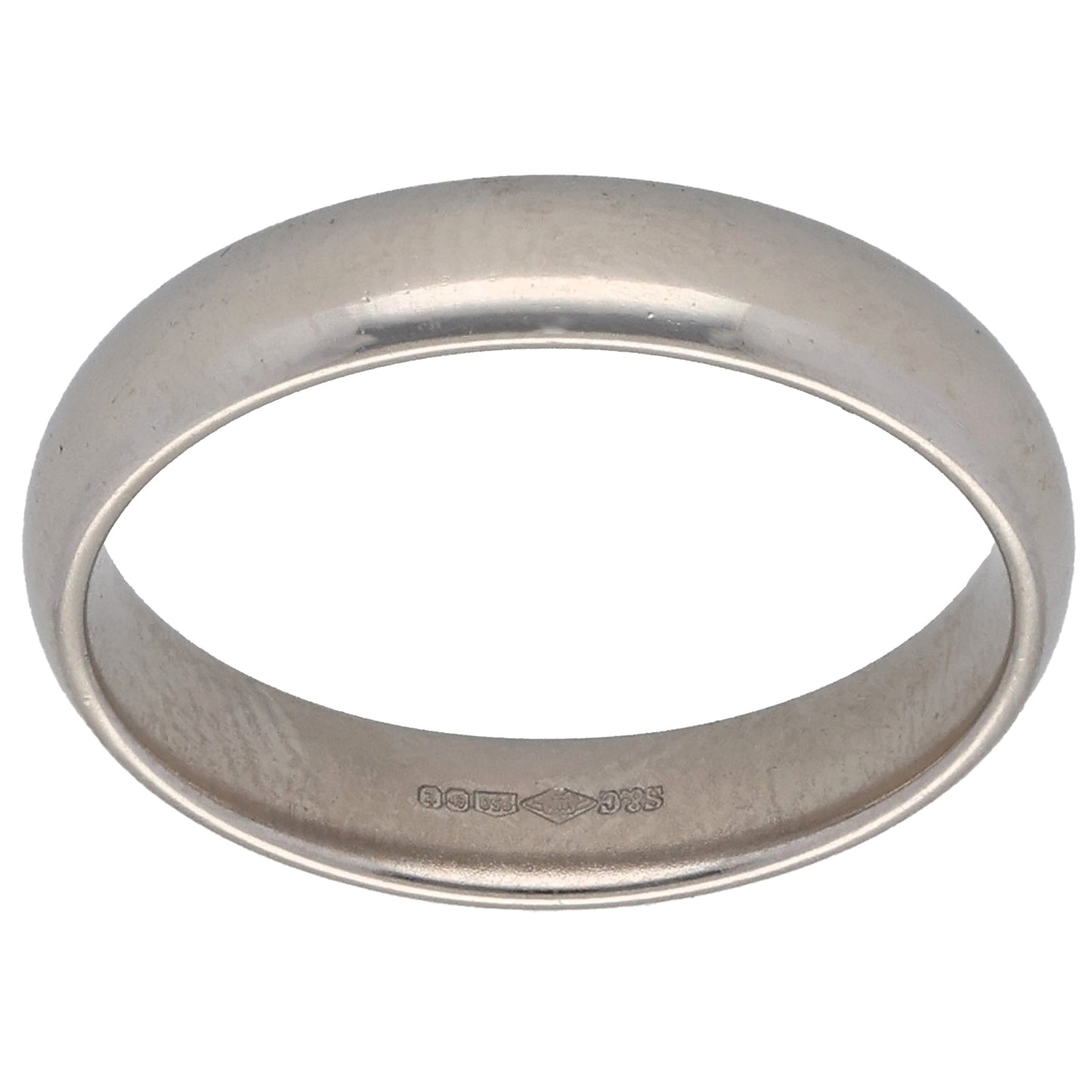 Platinum Plain Wedding Ring Size P