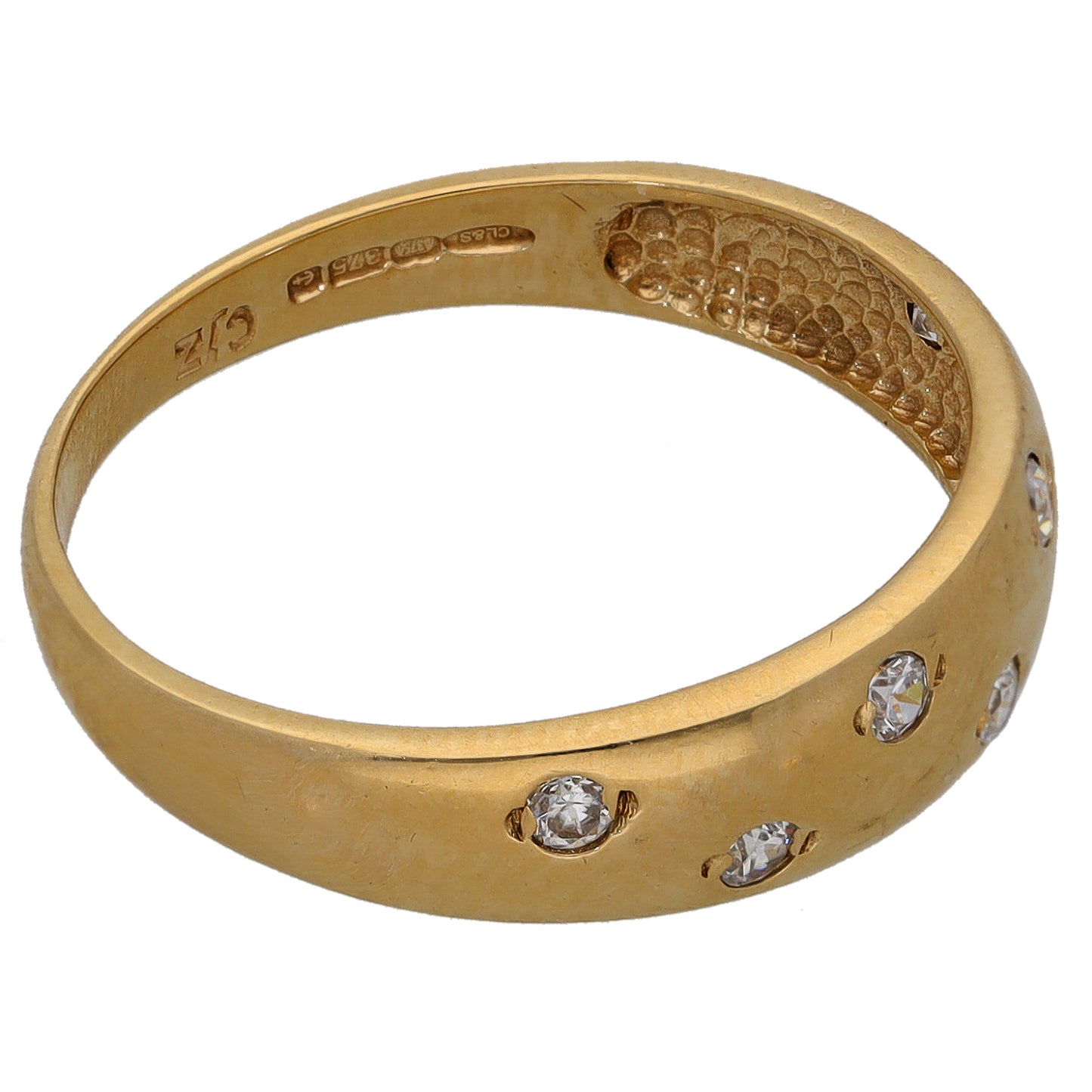 9ct Gold Cubic Zirconia Alternative Ring Size P