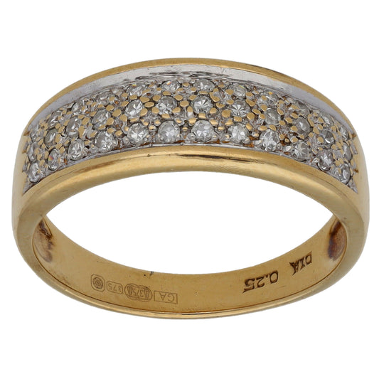 9ct Gold 0.25ct Diamond Alternative Ring Size M