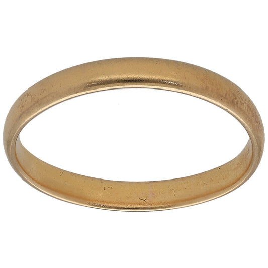 22ct Gold Plain Wedding Ring Size N