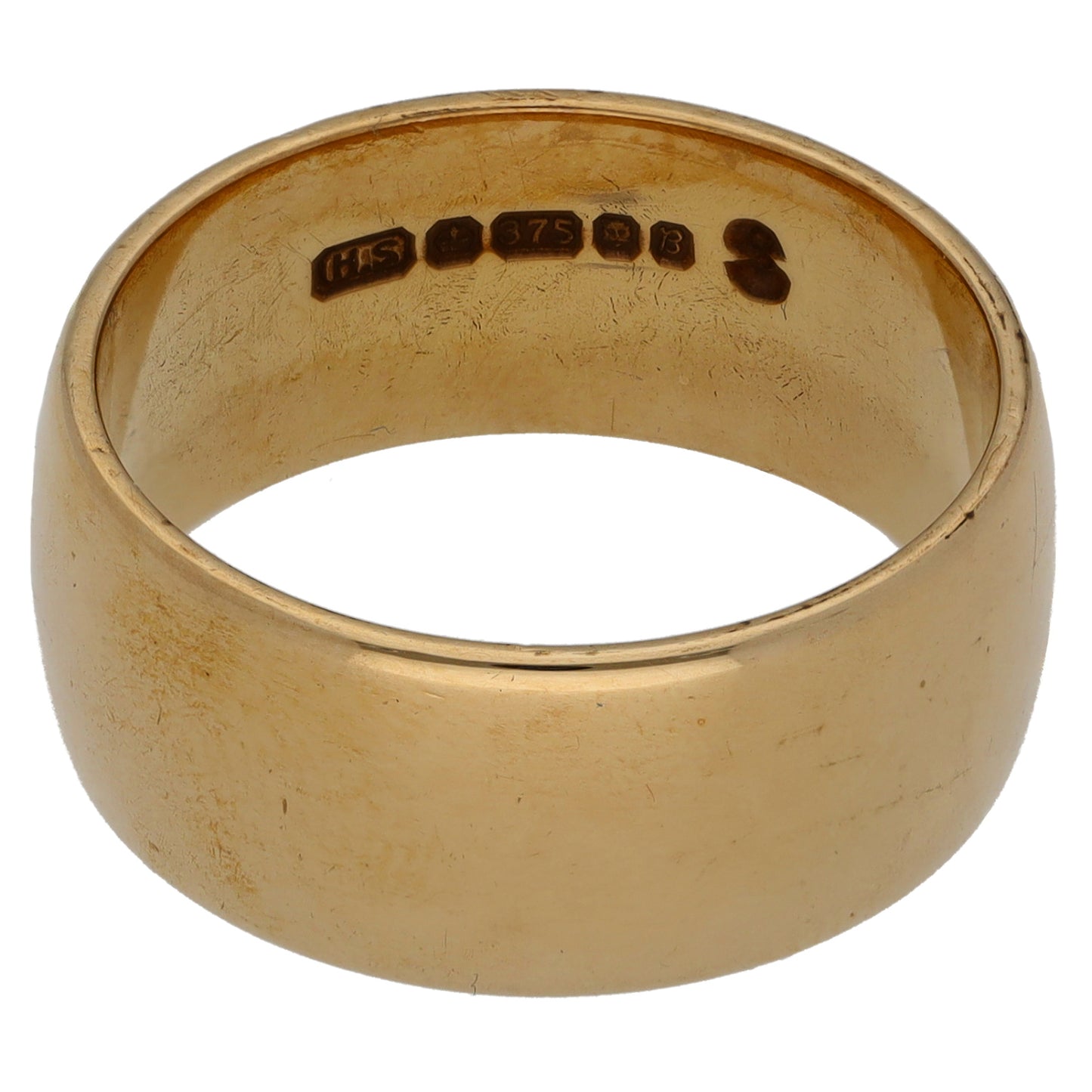 9ct Gold Plain Wedding Ring Size S