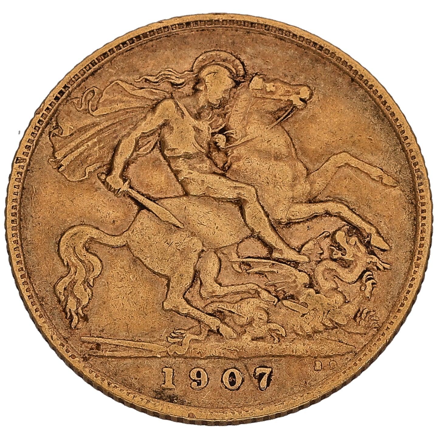 22ct Gold King Edward VII Half Sovereign Coin 1907