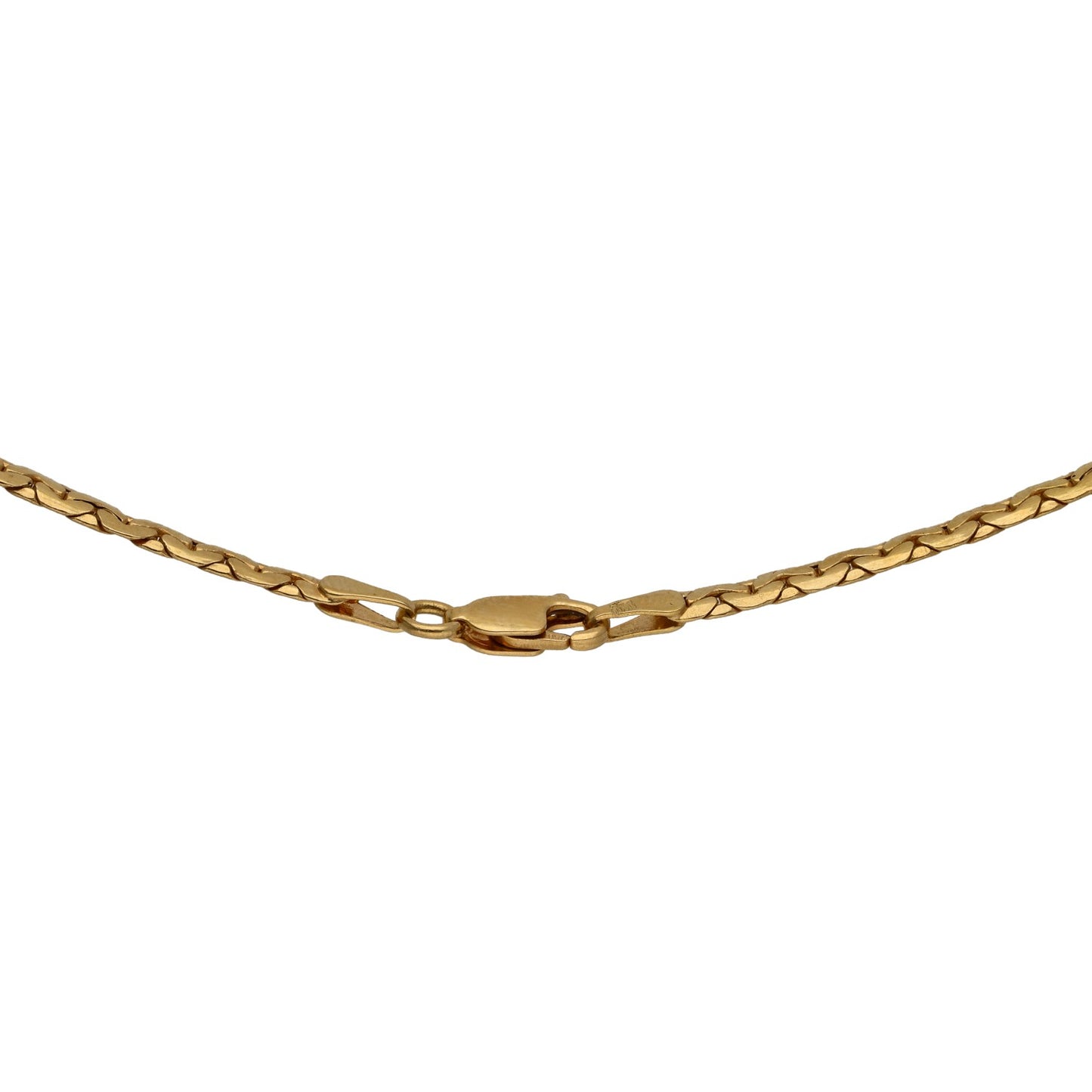 18ct Gold Curb Chain 15"