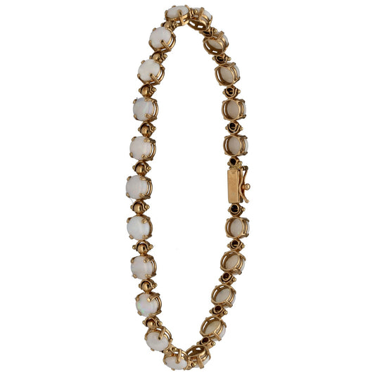 9ct Gold Opal Fancy Stone Set Bracelet