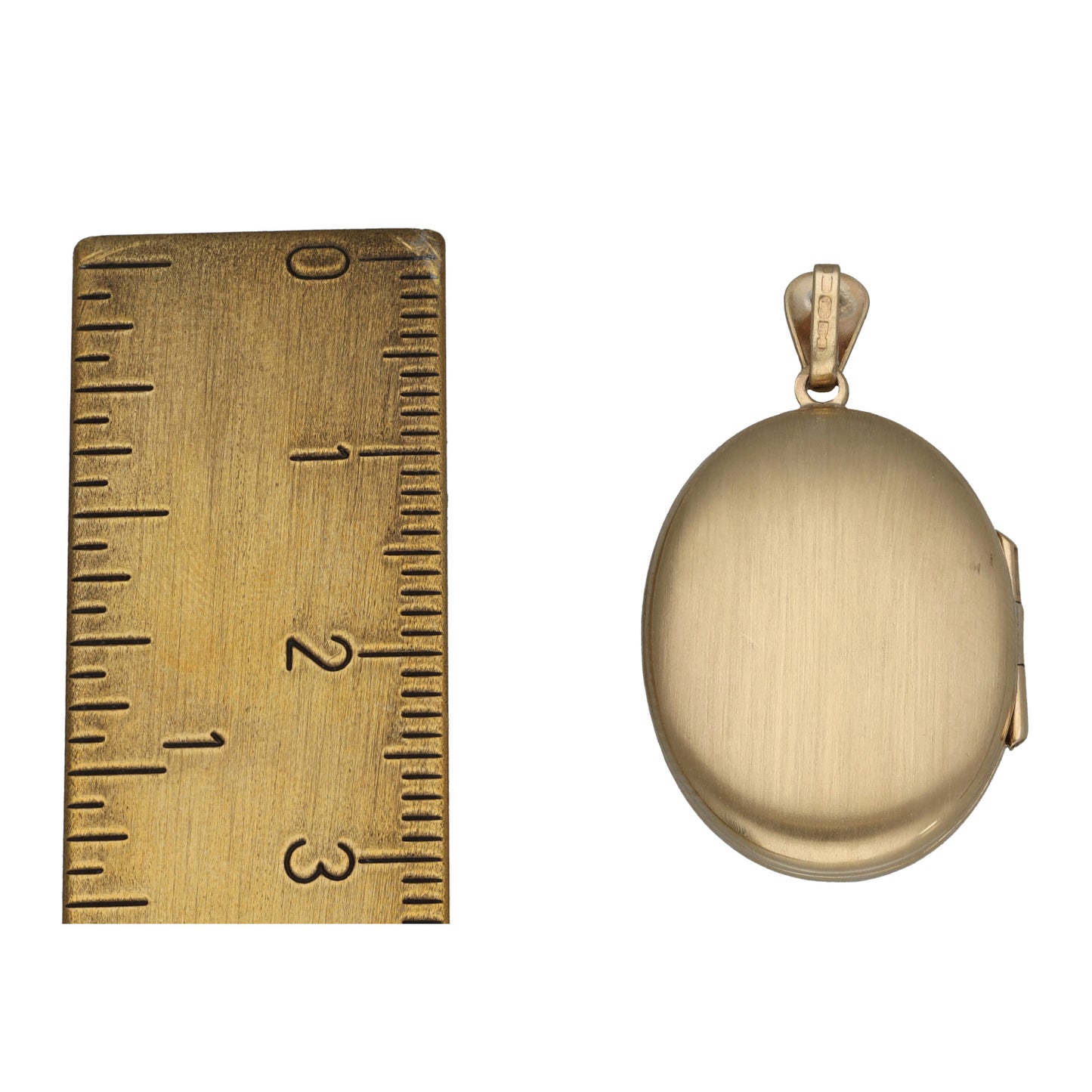 9ct Gold Patterned Locket Pendant