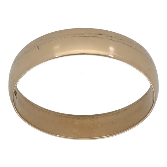 9ct Gold Plain Wedding Ring Size S