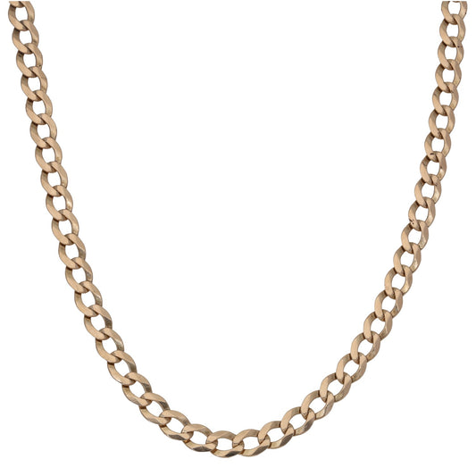 9ct Gold Curb Chain 21"
