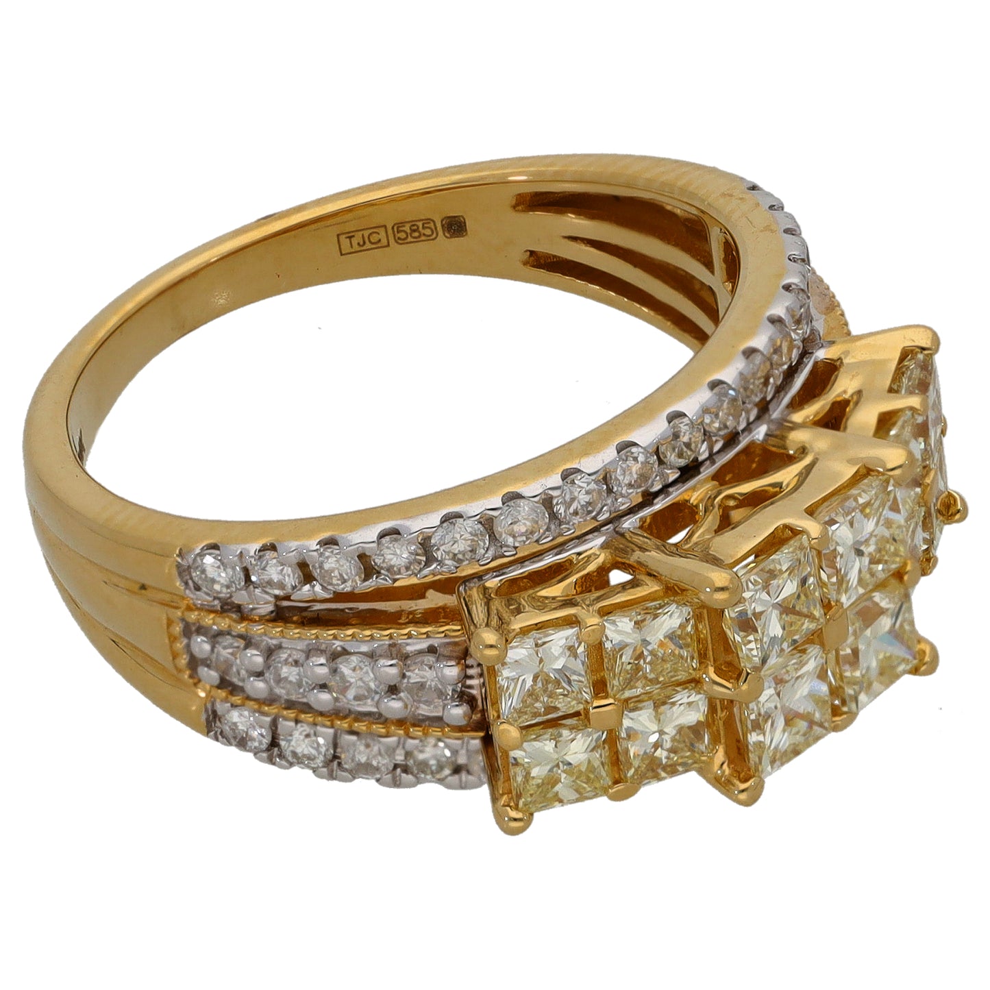 14ct Gold 1.99ct Diamond Dress/Cocktail Ring Size N