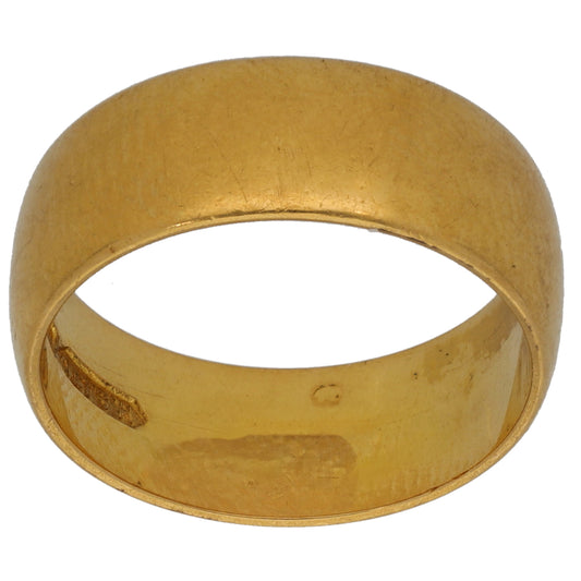 22ct Gold Plain Wedding Ring Size K