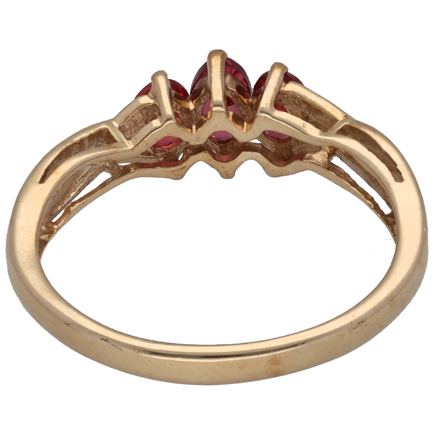 9ct Gold Spinel & 0.06ct Diamond Dress/Cocktail Ring Size O
