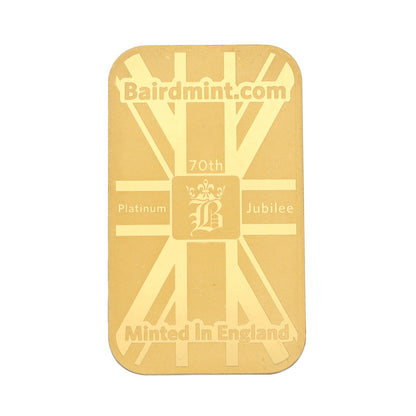 New 24ct Gold 1oz Queen's Platinum Jubilee Bar