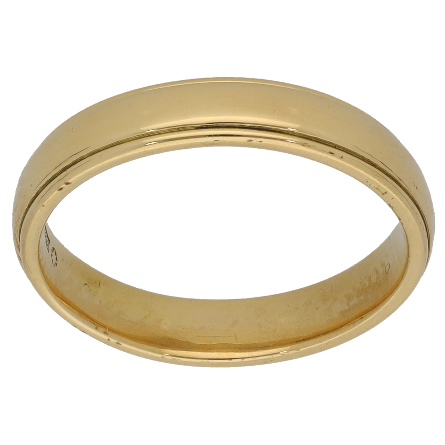 18ct Gold Plain Wedding Ring Size N