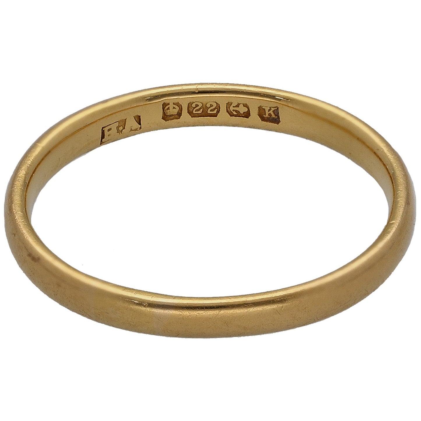 22ct Gold Plain Wedding Ring Size O