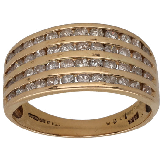 18ct Gold 1.00ct Diamond Alternative Ring Size M