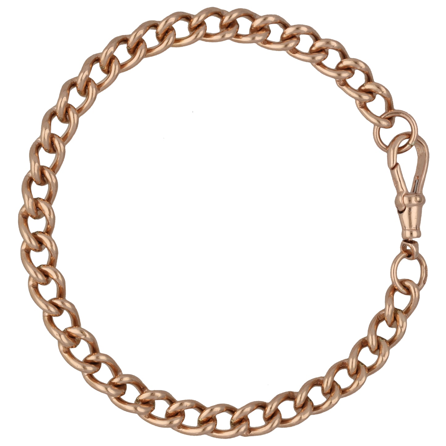 9ct Rose Gold Curb Bracelet