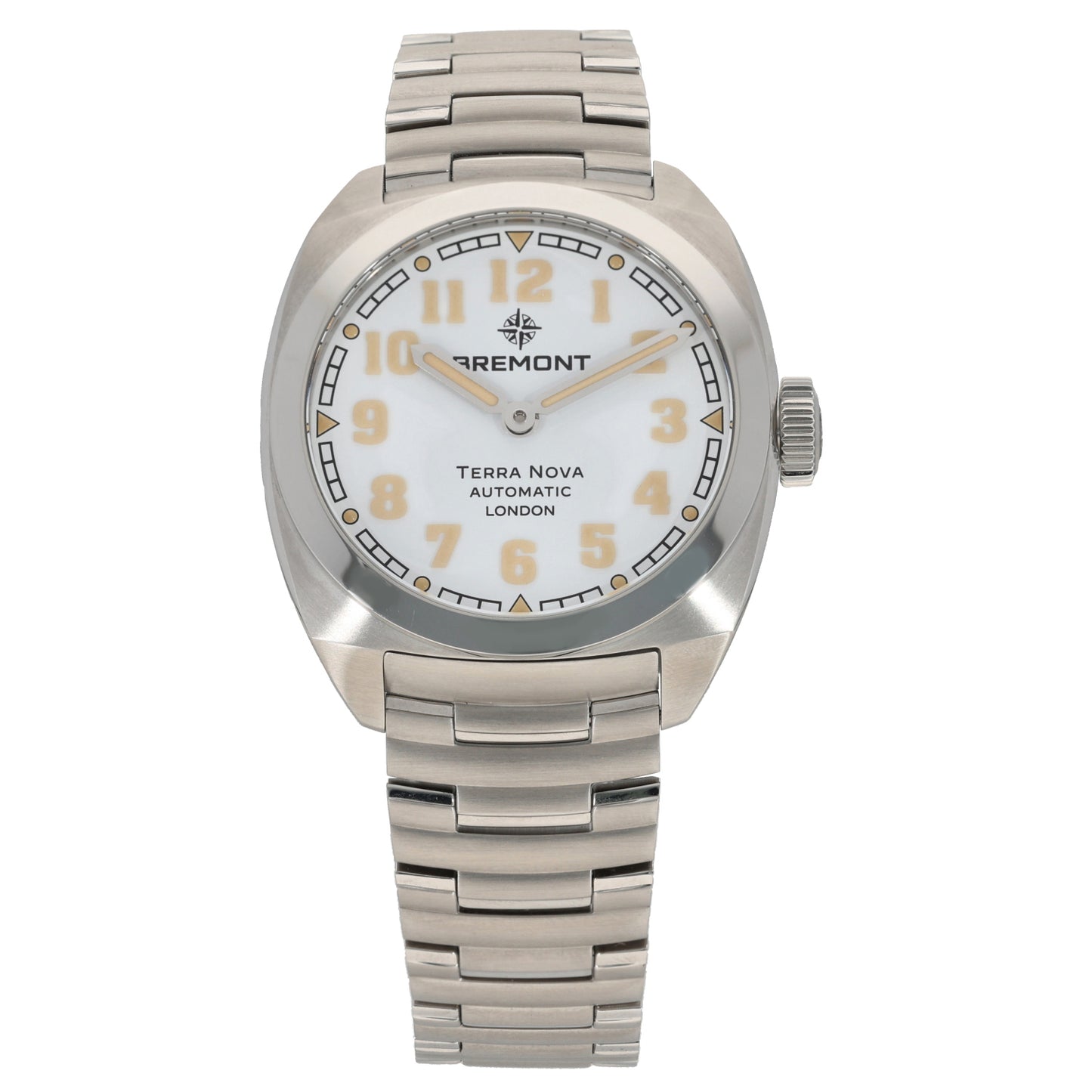 Bremont Terra Nova TN38-ND-SS-WH-B 38mm Stainless Steel Watch