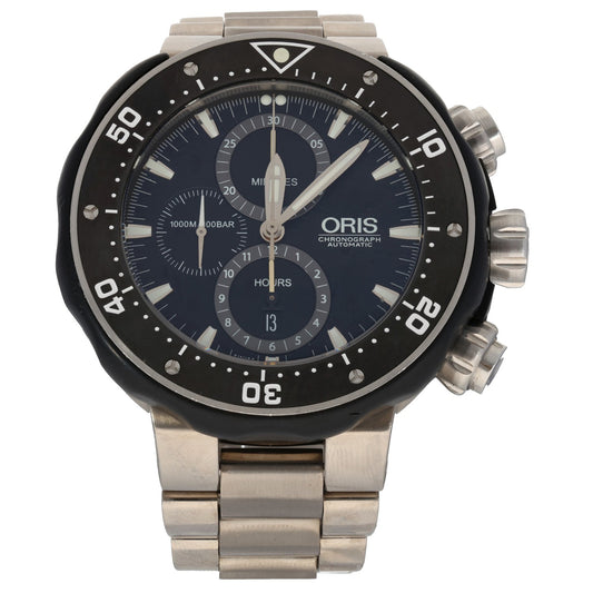 Oris ProDiver Chronograph 7683 50mm Titanium Watch
