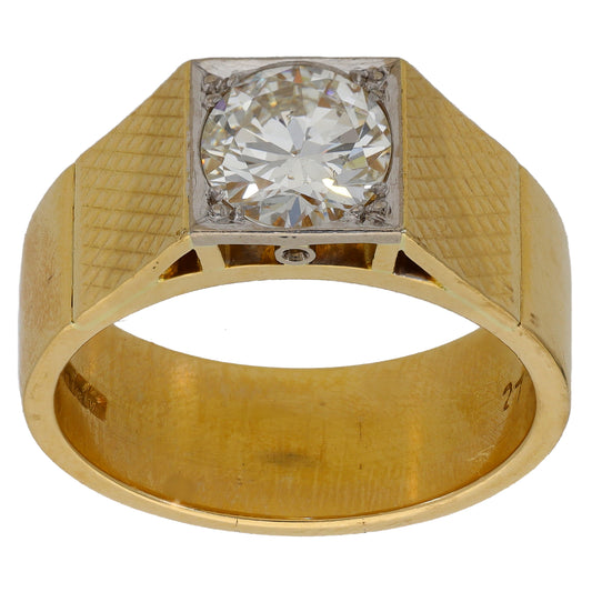 18ct Gold 1.80ct Diamond Solitaire Ring Size W