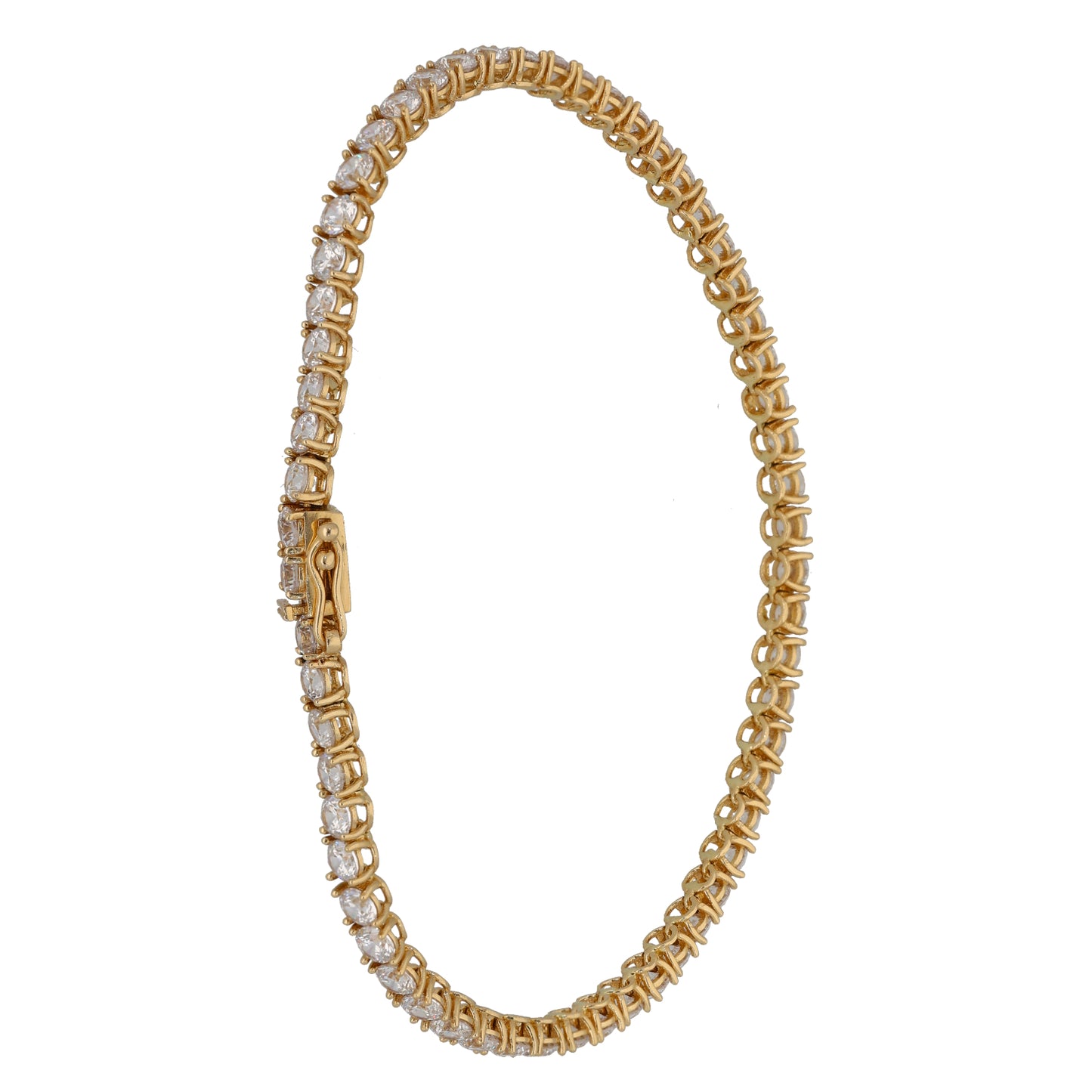 14ct Gold Cubic Zirconia Line/Tennis Bracelet