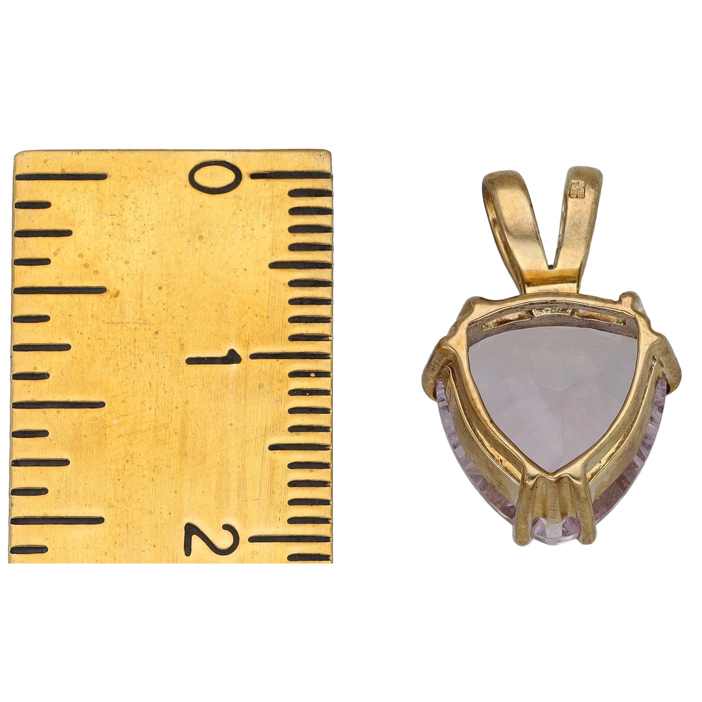 9ct Gold Amethyst Single Stone Pendant