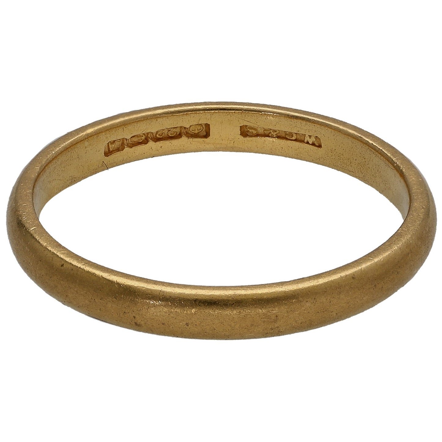 22ct Gold Plain Wedding Ring Size Q