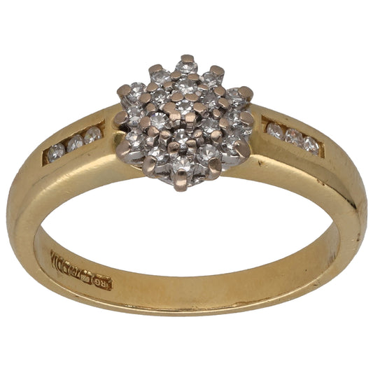18ct Gold 0.125ct Diamond Dress/Cocktail Ring Size L