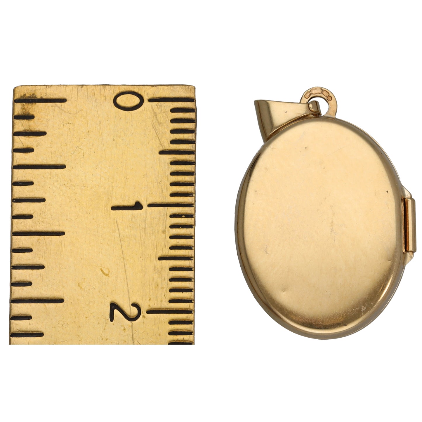 9ct Gold Patterned Locket Pendant